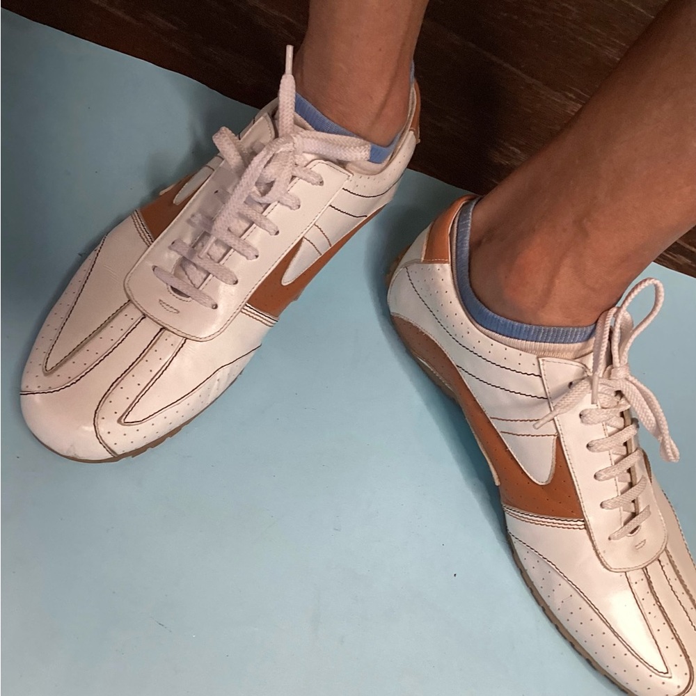 ARA.N white and tan sneakers